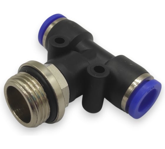 Фитинг-тройник Контактная Механика G3/8, трубка 8мм KZPB08-03G