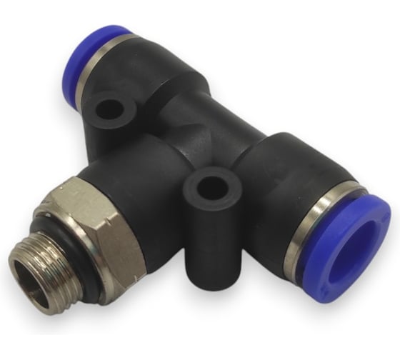 Фитинг-тройник Контактная Механика G1/8, трубка 8мм KZPB08-01G
