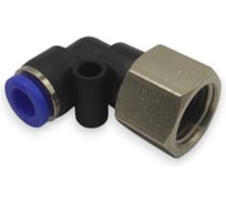 Фитинг цанговый угловой Контактная Механика G1/4, трубка 6мм KZPLF06-02G