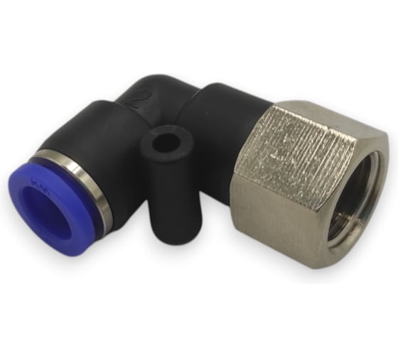 Фитинг цанговый угловой Контактная Механика 1/8, трубка 8мм KZPLF08-01P