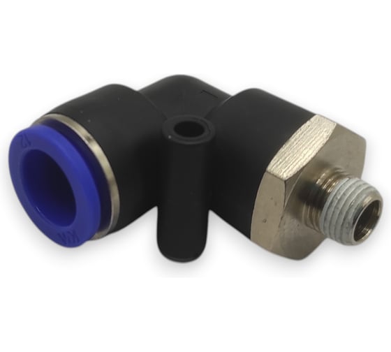 Фитинг цанговый угловой Контактная Механика 1/8, трубка 10мм KZPL10-01P