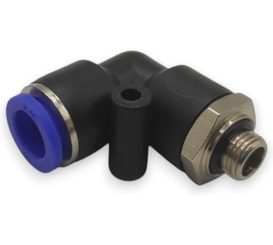 Фитинг цанговый угловой Контактная Механика G1/8, трубка 10мм KZPL10-01G