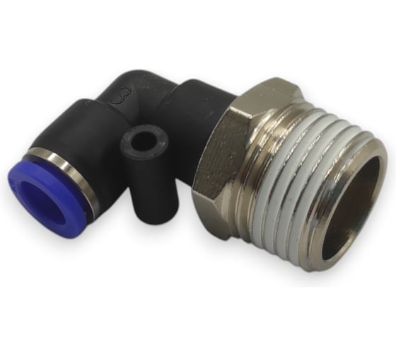 Фитинг цанговый угловой Контактная Механика 1/2, трубка 8мм KZPL08-04P