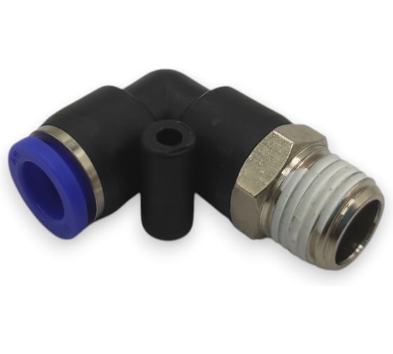 Фитинг цанговый угловой Контактная Механика 1/4, трубка 8мм KZPL08-02P