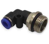 Фитинг цанговый угловой Контактная Механика G3/8, трубка 6мм KZPL06-03G