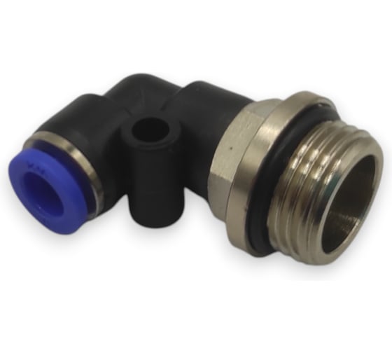 Фитинг цанговый угловой Контактная Механика G3/8, трубка 6мм KZPL06-03G