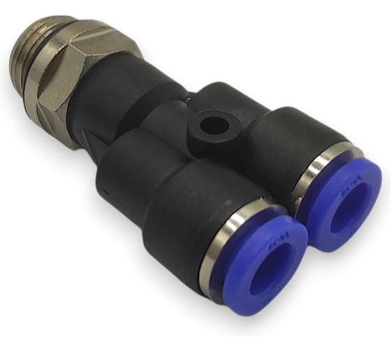 Тройник Контактная Механика Y-образный трубка 6мм, G1/4 KZPWT06-02G