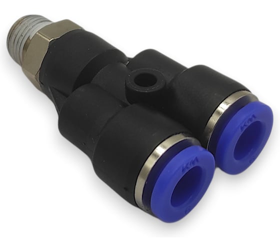 Тройник Контактная Механика Y-образный трубка 6мм, 1/8 KZPWT06-01P
