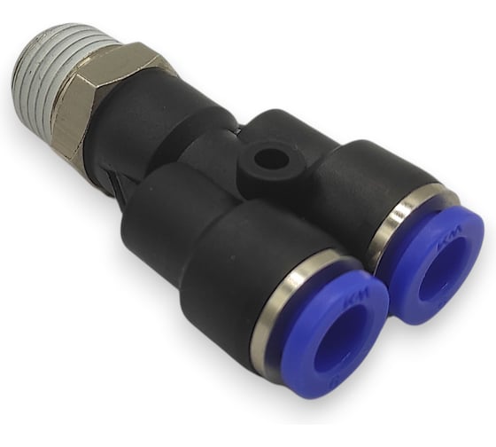 Тройник Контактная Механика Y-образный трубка 6мм, 1/4 KZPWT06-02P