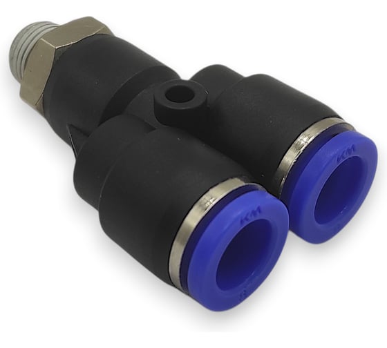 Тройник Контактная Механика Y-образный трубка 8мм, 1/8 KZPWT08-01P