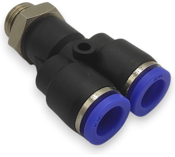 Тройник Контактная Механика Y-образный трубка 8мм, G1/4 KZPWT08-02G