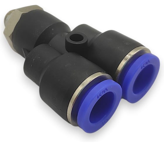 Тройник Контактная Механика Y-образный трубка 10мм, 1/8 KZPWT10-01P