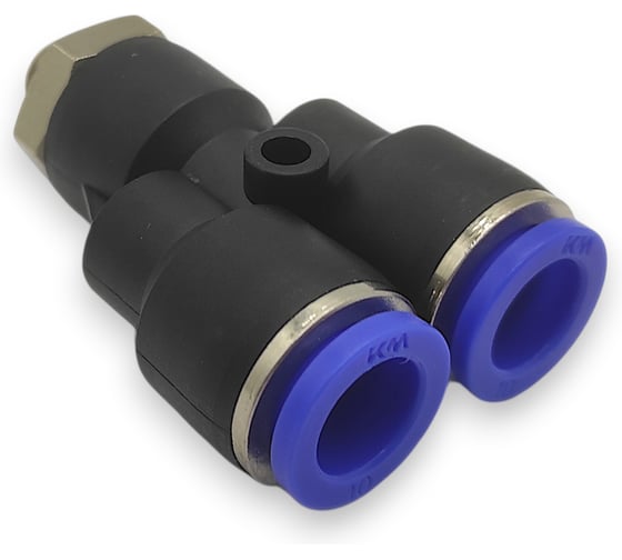 Тройник Контактная Механика Y-образный трубка 10мм, G1/8 KZPWT10-01G