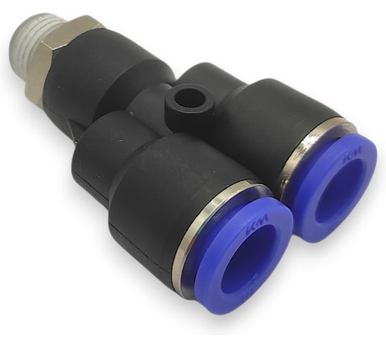 Тройник Контактная Механика Y-образный трубка 10мм, 1/4 KZPWT10-02P