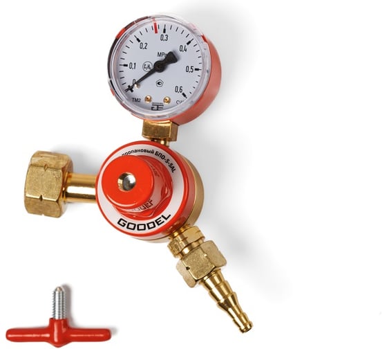 Редуктор пропановый GOODEL БПО-5-5AL (корпус алюминий, крышка алюминий, гайка сталь) GК4.02.05.05Al