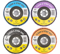 Диски зачистные коралловые TILFLEX 125 mm (черный, синий, фиолетовый, оранжевый) (набор - 4 шт.) TL43KIT4