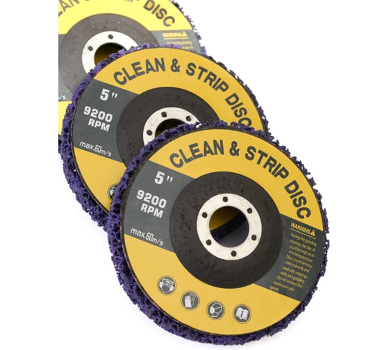 Диски зачистные коралловые TILFLEX 125 мм, черный, синий, фиолетовый, 3 шт. TL43KIT3