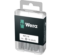 Набор бит WERA 867/1 Z DIY 10 TORX 40, 1/4 C6.3, TX 40 x 25 мм, 10 шт WE-072412