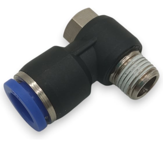 Фитинг угловой Контактная Механика трубка 8мм, 1/8 KZPH08-01P