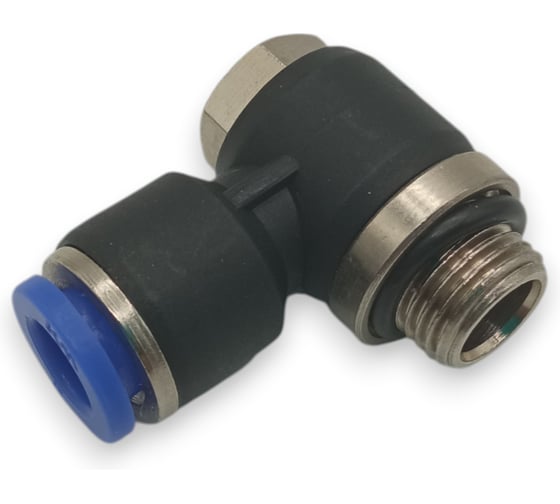 Фитинг угловой Контактная Механика трубка 6мм, G1/8 KZPH06-01G