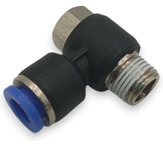 Фитинг угловой Контактная Механика трубка 6мм, 1/8 KZPH06-01P