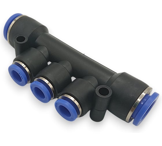 Фитинг пятерик Контактная Механика переходник, трубка 10-6мм KZPKG10-06