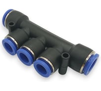 Фитинг пятерик Контактная Механика переходник, трубка 10-8мм KZPKG10-08