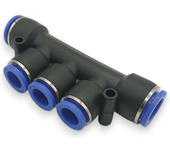 Фитинг пятерик Контактная Механика переходник, трубка 10-8мм KZPKG10-08