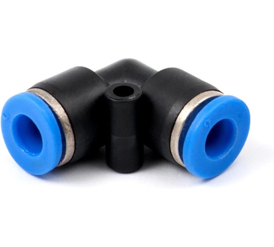 Фитинг пневматический цанговый пластиковый Г-образный HIMPT PUL 6 10 шт 00-00026493