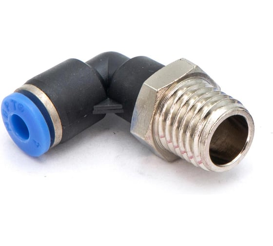 Пневмофитинг цанговый L-образный с наружной резьбой HIMPT PL 4-М12х1.5 10 шт 00-00026524