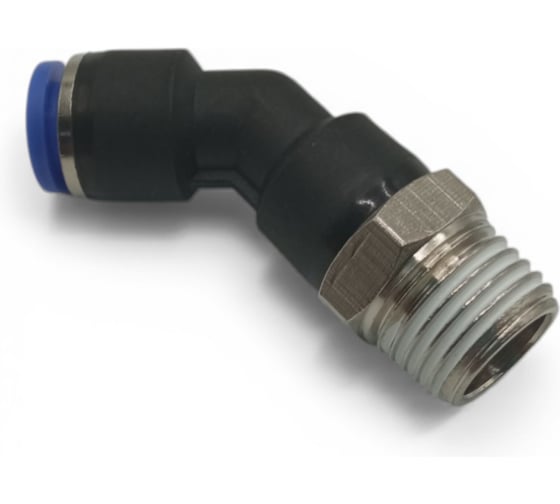 Фитинг цанговый угловой Контактная Механика 45,трубка 6мм, 1/4 KPL45 06-02