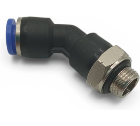 Фитинг цанговый угловой Контактная Механика 45,трубка 6мм, G1/8 KPL45 06-01G