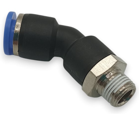 Фитинг цанговый угловой Контактная Механика 45,трубка 8мм, 1/8 KPL45 08-01