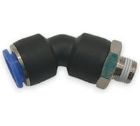 Фитинг цанговый угловой Контактная Механика 45,трубка 10мм, 1/8 KPL45 10-01