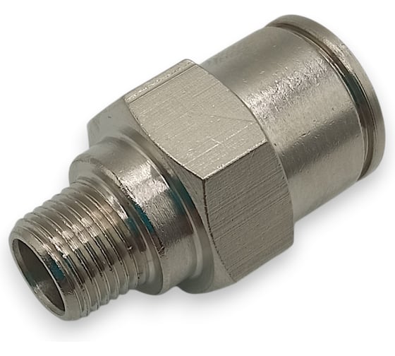 Фитинг цанговый прямой Контактная Механика 1/8, трубка 10мм KEMC10-01P-A