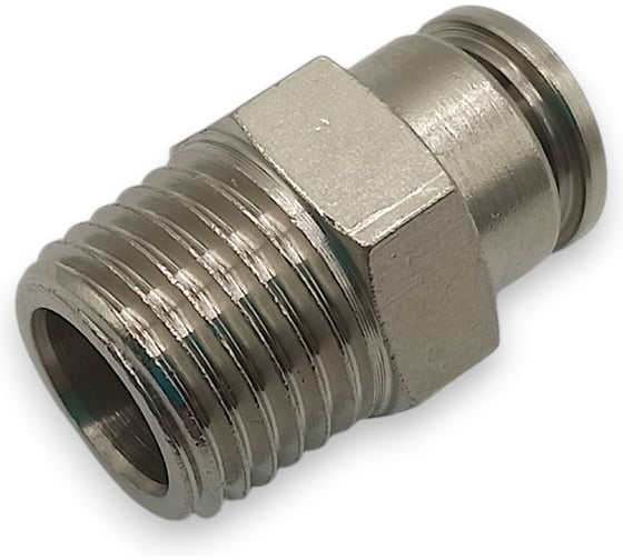 Фитинг цанговый прямой Контактная Механика 1/4, трубка 6мм KEMC06-02P-A