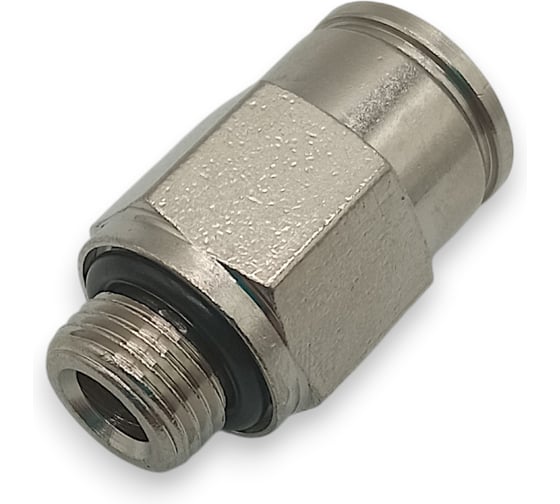 Фитинг цанговый прямой Контактная Механика G1/8, трубка 8мм KEMC08-01G-A