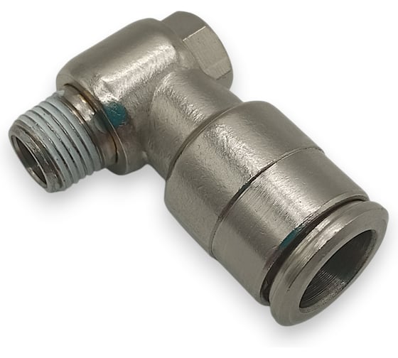 Фитинг угловой Контактная Механика 1/8, трубка 10мм KEMH10-01P-A