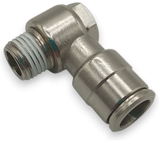 Фитинг угловой Контактная Механика 1/4, трубка 10мм KEMH10-02P-A