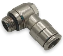 Фитинг угловой Контактная Механика G1/4, трубка 10мм KEMH10-02G-A