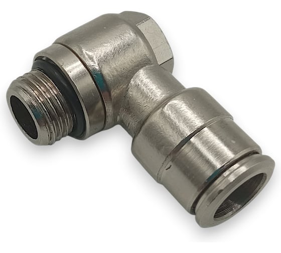 Фитинг угловой Контактная Механика G1/4, трубка 10мм KEMH10-02G-A