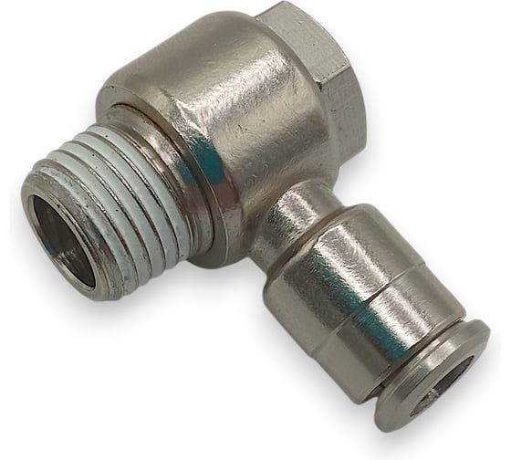 Фитинг угловой Контактная Механика 1/4, трубка 6мм KEMH06-02P-A