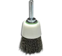 Щетка чашка гофрированная Lessmann Д40мм пластиковый корпус, нержавеющая сталь 0,25мм, хвостовик 6мм 434355