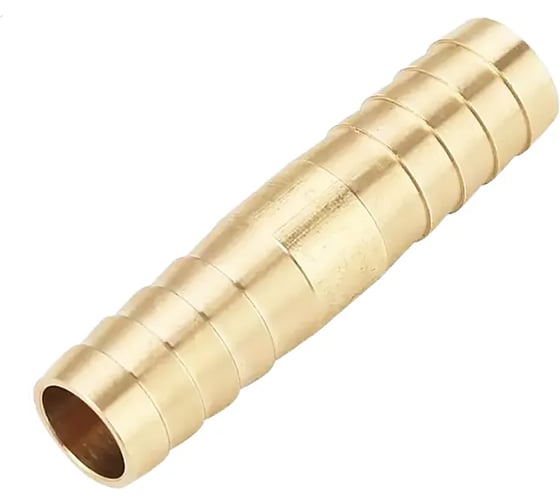 Штуцер двусторонний для шлангов и пневмосистем VIEIR 12 шт, 6x6, неразъемный латунный VR52-6 (V)