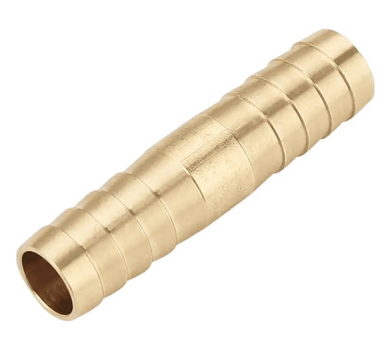 Штуцер двусторонний для шлангов и пневмосистем ViEiR неразъемный латунный, 14x14, 4 шт VR52-14 (V)