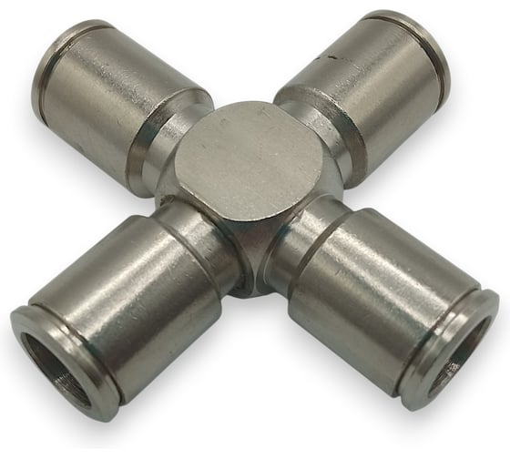 Фитинг четверик Контактная Механика трубка 10мм KEMZA10-A