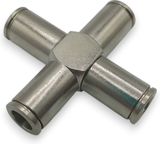 Фитинг четверик Контактная Механика трубка 8мм KEMZA08-A