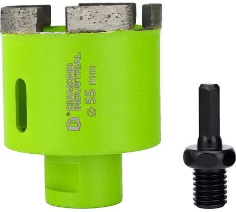 Коронка по керамограниту Diamond Industrial 55 мм/М14 сегментная DIDKSG55M14