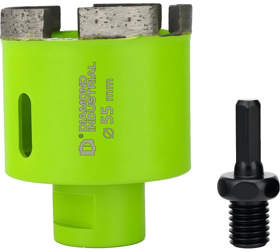 Коронка по керамограниту Diamond Industrial 55 мм/М14 сегментная DIDKSG55M14