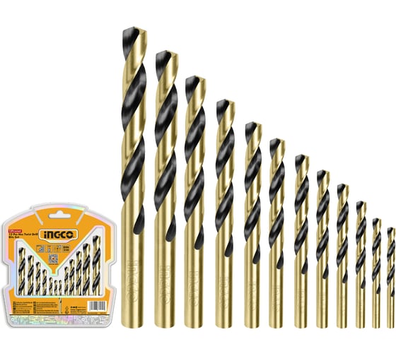 Набор сверл по металлу INGCO HSS 12 шт AKDB1125